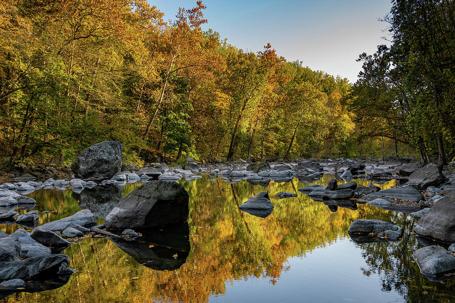 The Croton River in Autumn Photograph by Kevin Suttlehan
