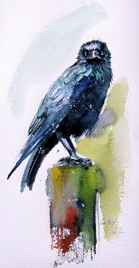 The crow Painting by Kovacs Anna Brigitta - Fine Art America