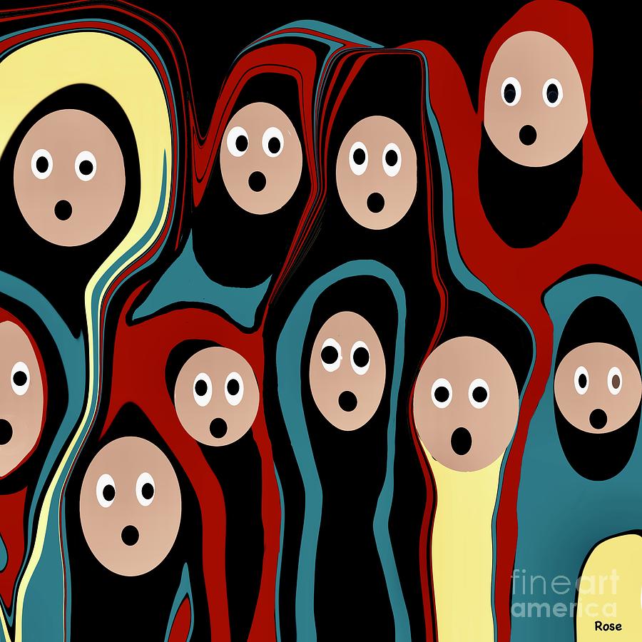 The crowd look shocked Digital Art by Elaine Hayward - Fine Art America