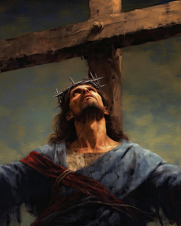 The Crucifixion Of Jesus Christ N3045 Digital Art by Edit Voros - Fine ...