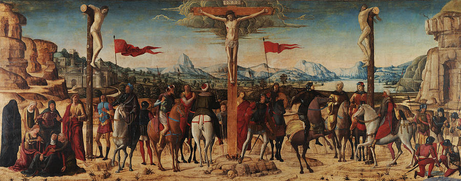 Veronese Painting - The Crucifixion  by Unknown Veronese Painter