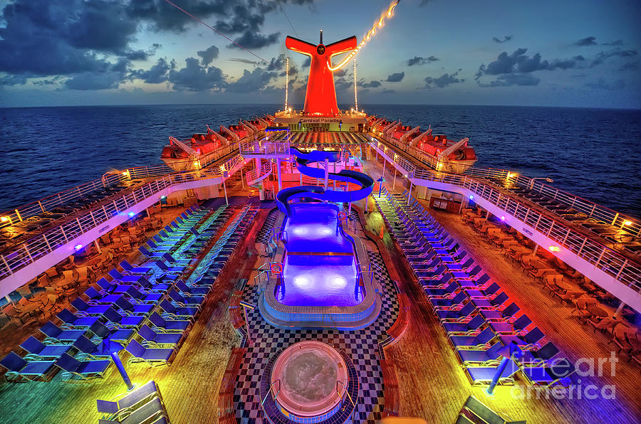 The cruise lights at night Photograph by Michael Ver Sprill