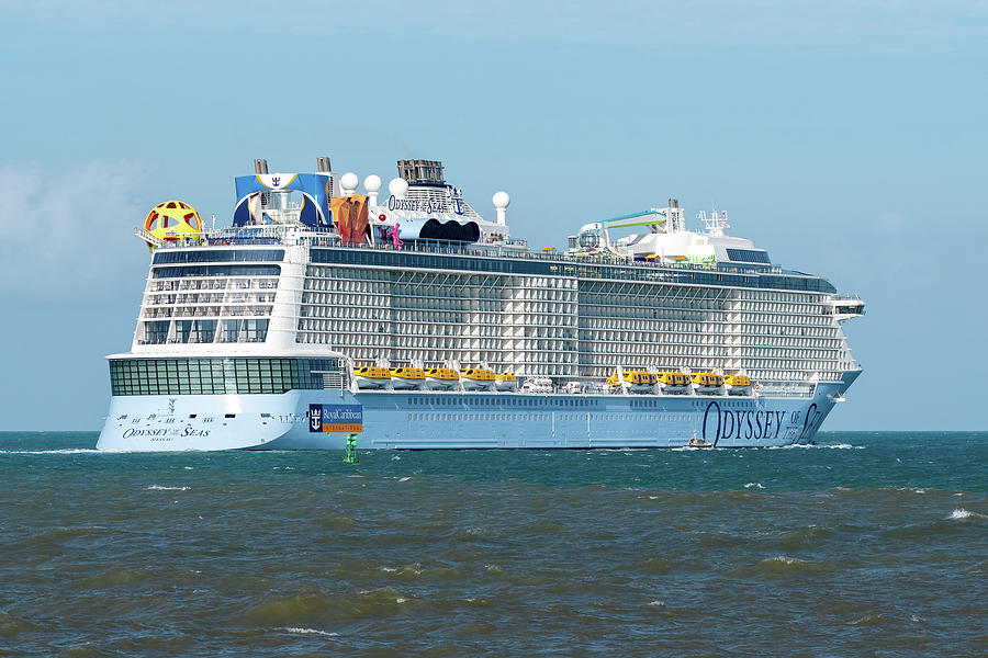 The Cruise Ship Odyssey of the Seas Heads to Sea Photograph by Bradford Martin