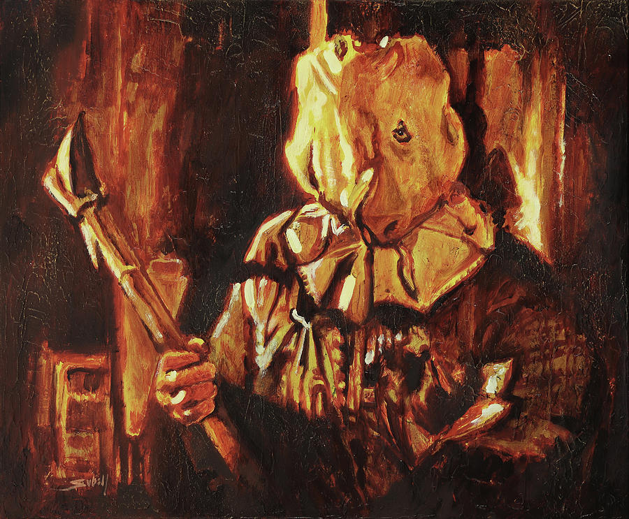 The Crystal Lake Terror Painting by Sv Bell