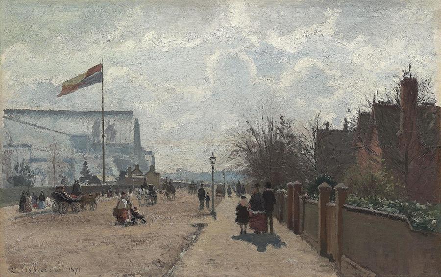 Camille Pissarro Drawing - The Crystal Palace  by Camille Pissarro French
