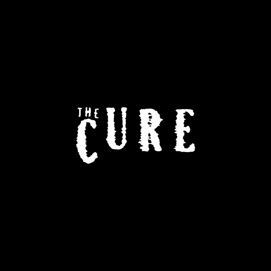 The Cure White Text Logo Digital Art by O'Kon Clementine | Fine Art America