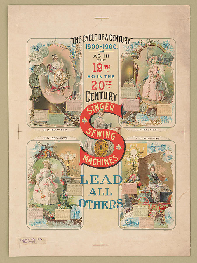 The cycle of a century 1800 1900 Singer sewing machines lead all others ...