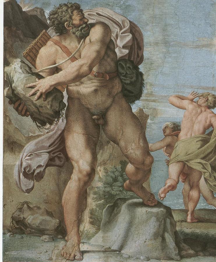 Cyclops Painting -  The Cyclops Polyphemus by Annibale Carracci