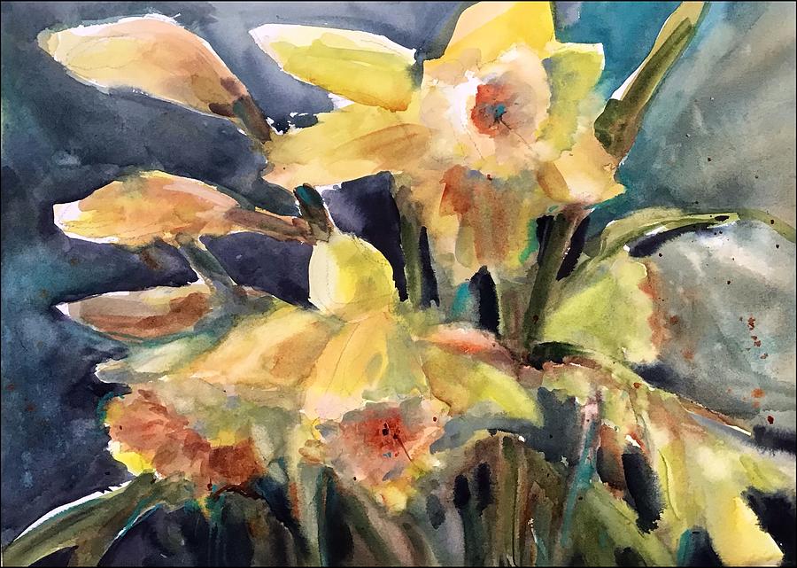 The Daffodils Bloomed Painting by Judith Levins