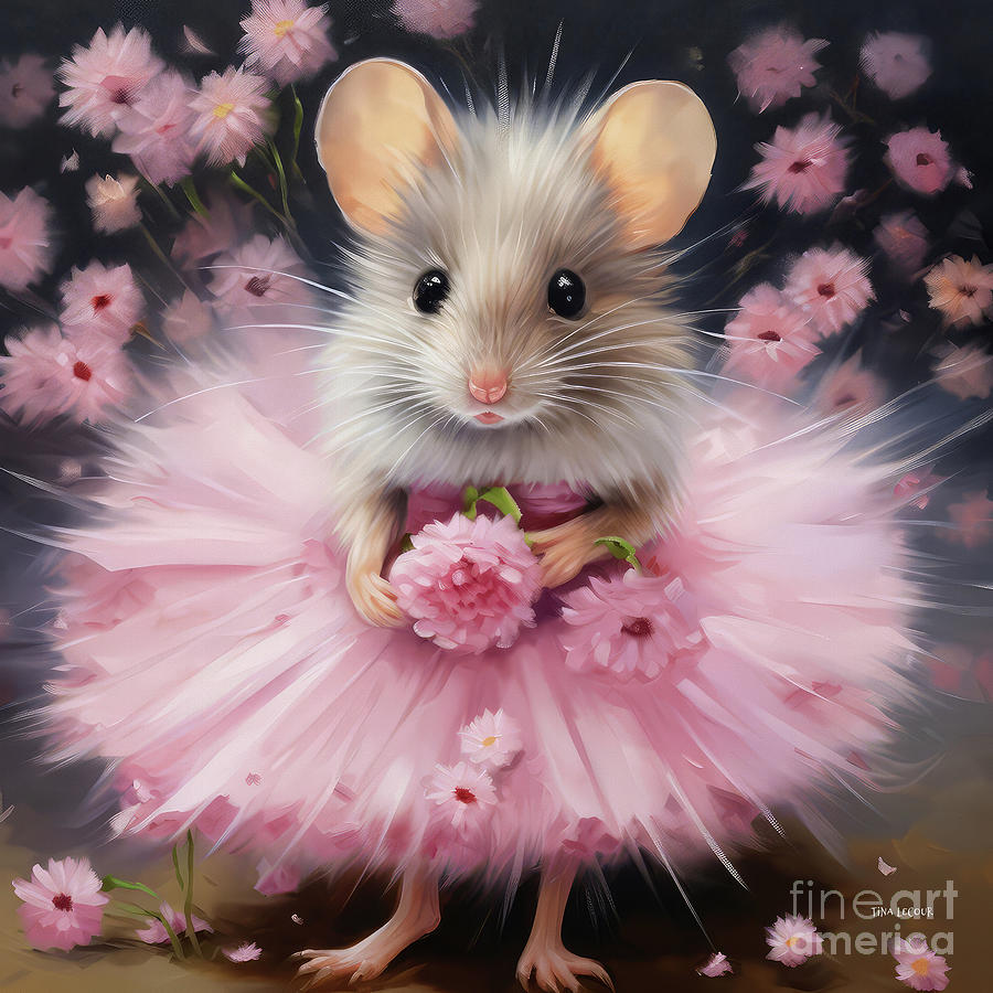 Mouse Painting - The Dainty Dancer by Tina LeCour