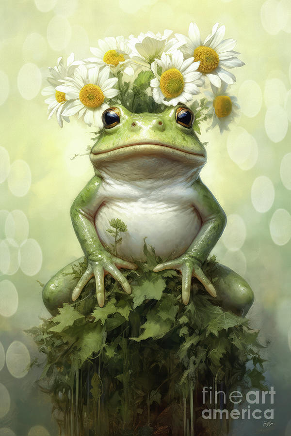 The Daisy Bullfrog Painting by Tina LeCour