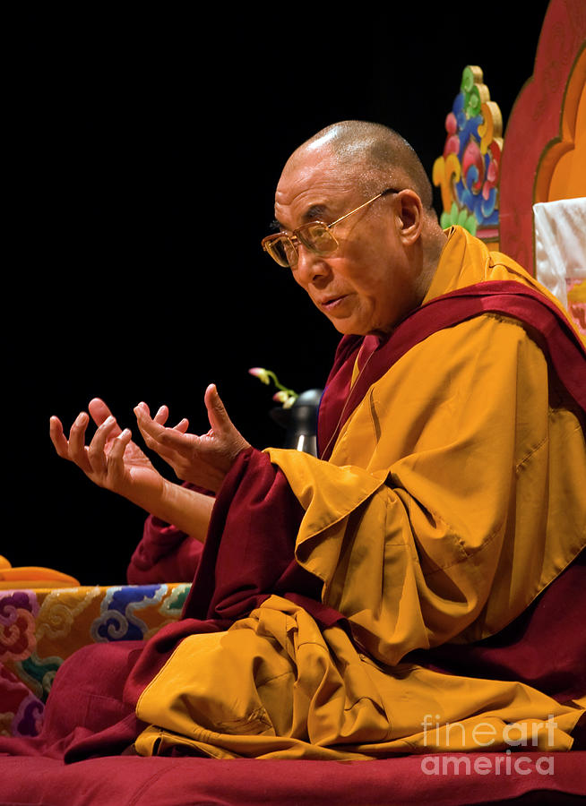 The Dalai Lama passes on his wisdom Photograph by Craig Lovell