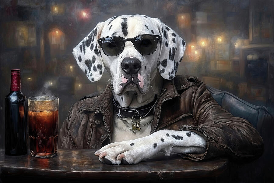 The Dalmation in the Bar Digital Art by JC Findley The Dalmation in the Bar Digital Art by JC Findley