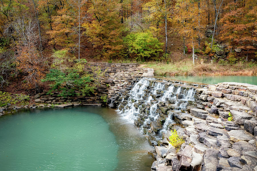 The Dam at Devils Den State Park Photograph by James Barber