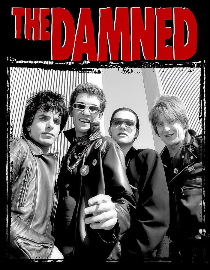 The Damned Poster retro Painting by Will Taylor | Pixels