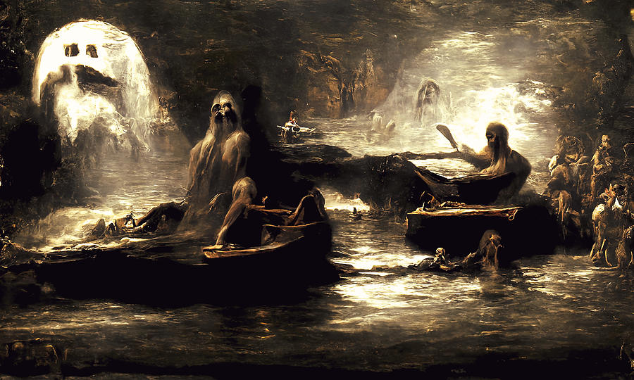 The damned souls of the River Styx, 01 Painting by AM FineArtPrints