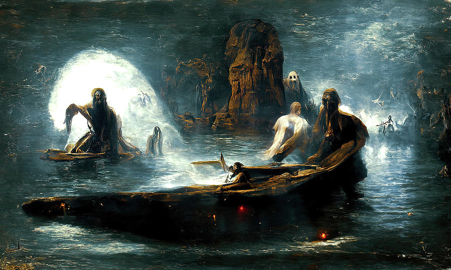 The damned souls of the River Styx, 03 Painting by AM FineArtPrints