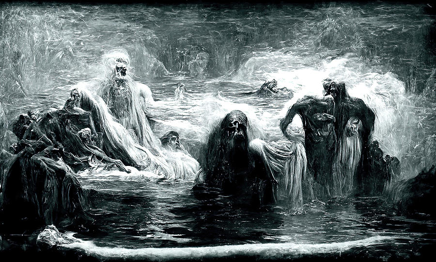 The damned souls of the River Styx, 07 Painting by AM FineArtPrints