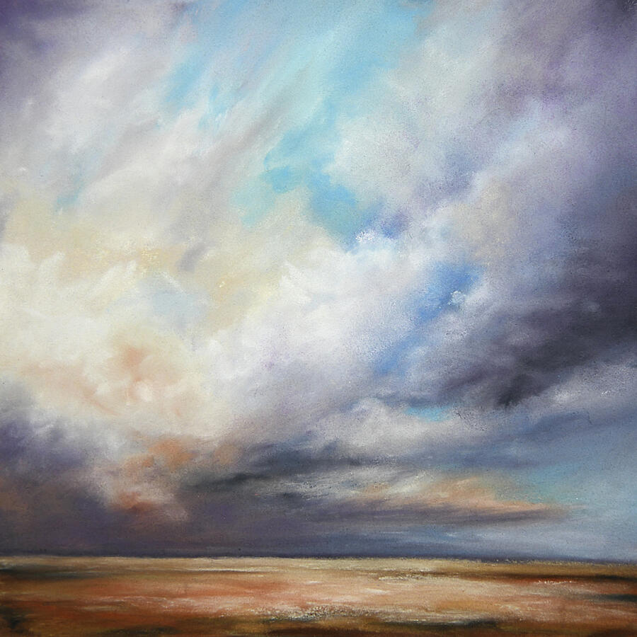 The Dance Above 3 Original Pastel Skyscape Painting Painting by Jai Johnson