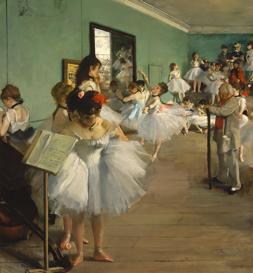 Edgar Degas Painting - The Dance Class by Edgar Degas by Mango Art