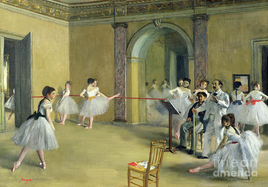 Edgar Degas Painting - The Dance Foyer at the Opera on the rue Le Peletier by Edgar Degas
