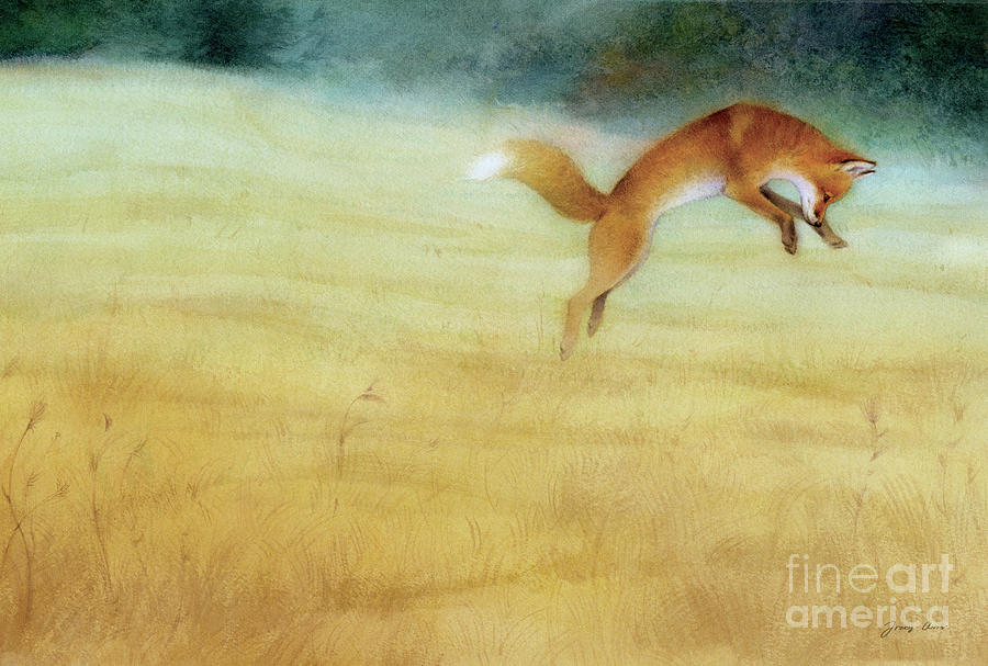 The Dancing Fox Painting by Tracy Herrmann