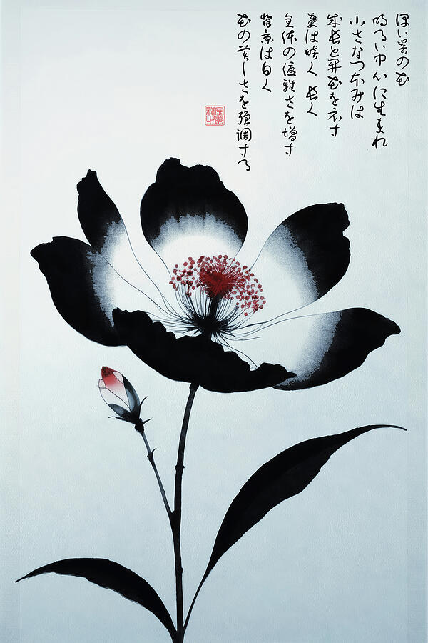 The Dark Flower in the Light Digital Art by Samuel HUYNH The Dark Flower in the Light Digital Art by Samuel HUYNH