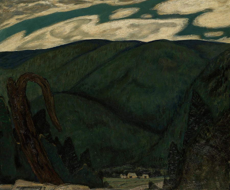 The Dark Mountain, 1909 Painting by Marsden Hartley The Dark Mountain, 1909 Painting by Marsden Hartley