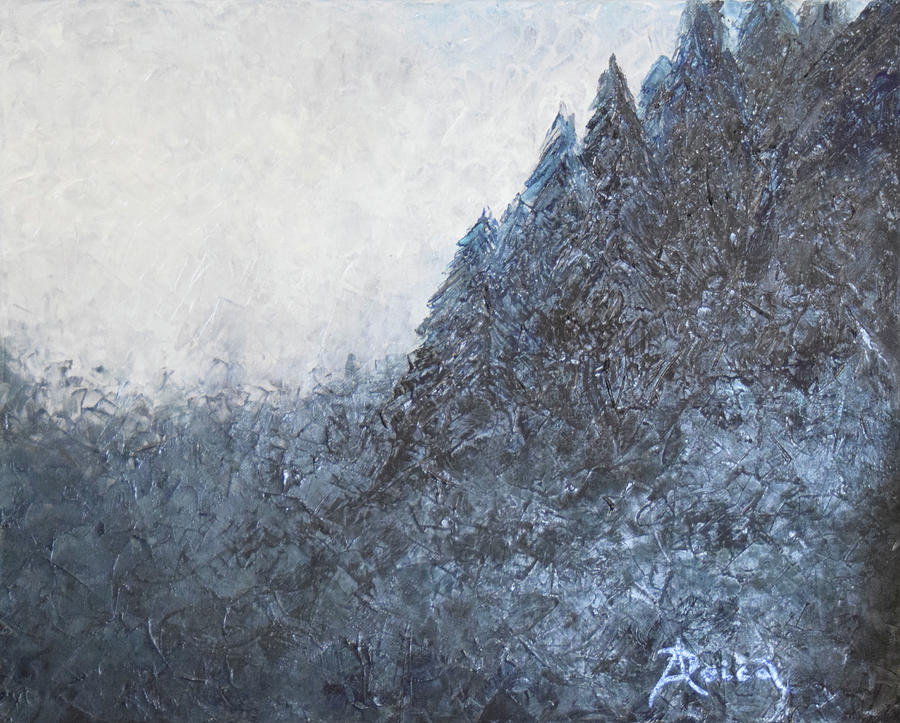 The Dark Side of the Mountain Painting by Alina Deica