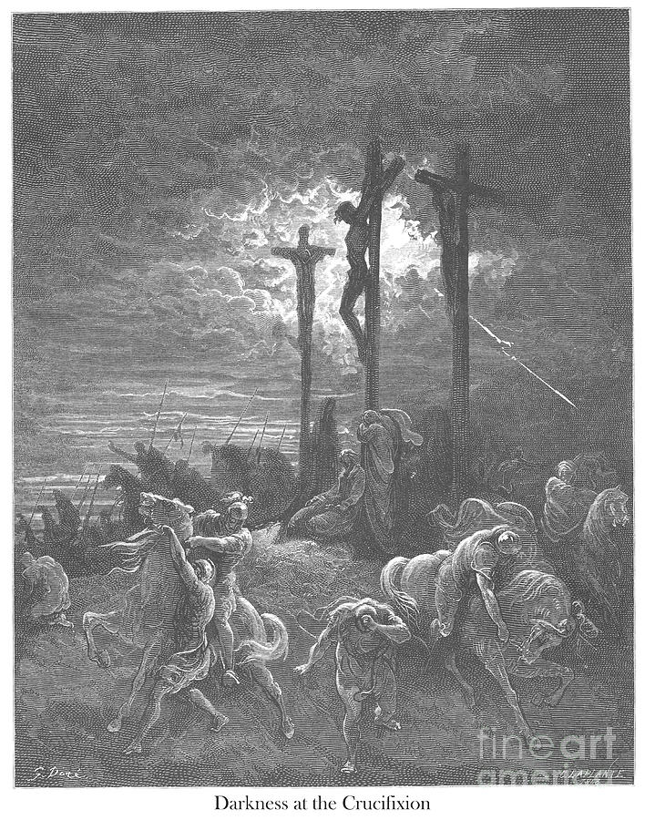 The Darkness at the Crucifixion by Gustave Dore w1 Photograph by Historic illustrations