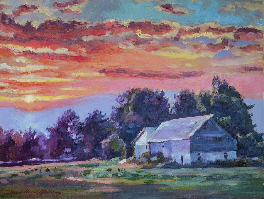 The Day Ends   Painting by David Lloyd Glover