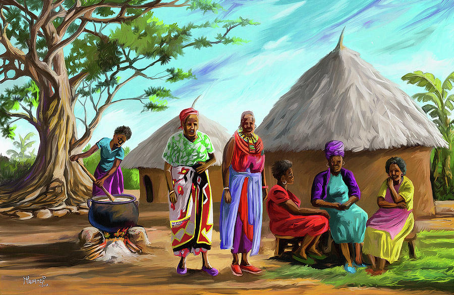 The Day of the Groom Painting by Anthony Mwangi