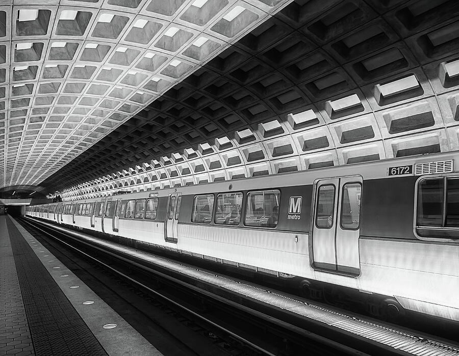 Black And White Photograph - The D.C. Metro  by Sylvia Goldkranz