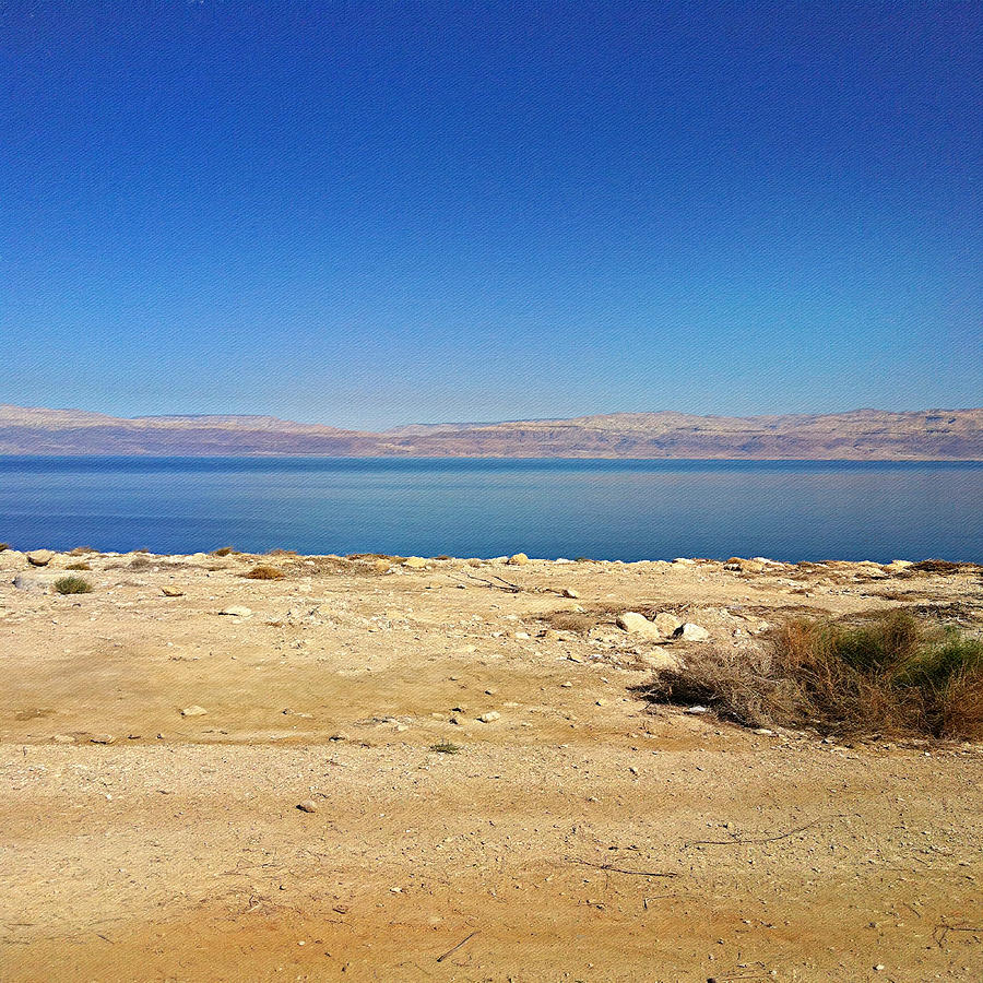 Mountain Digital Art - The Dead Sea Comes Rising by Pamela Storch