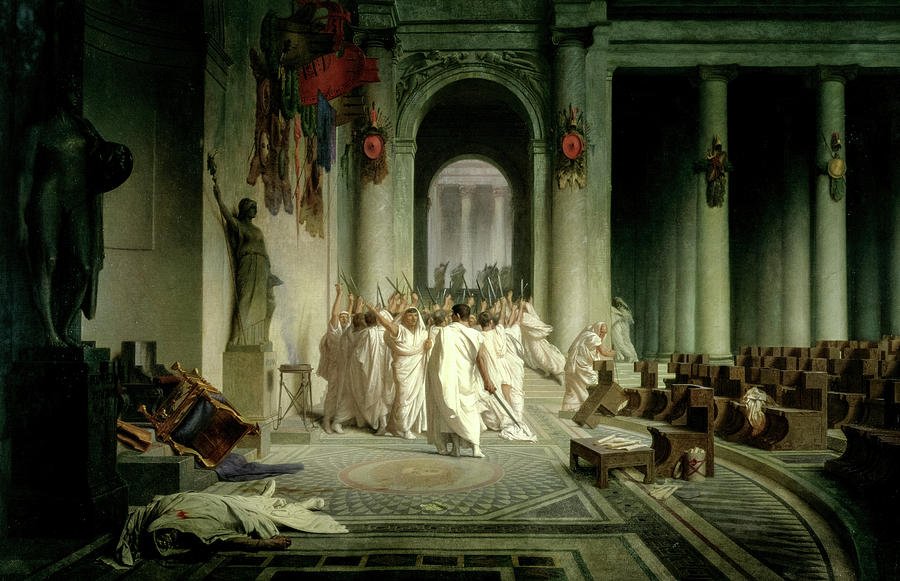 Jean Leon Gerome Painting - The Death of Caesar, 1867 by Jean-Leon Gerome