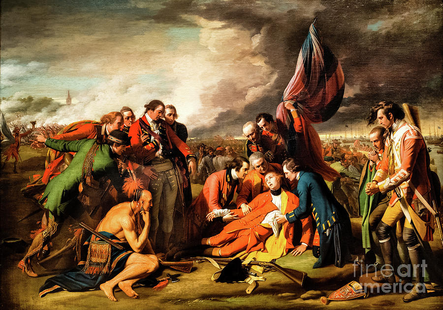 The Death of General Wolfe by Benjamin West Painting by Benjamin West