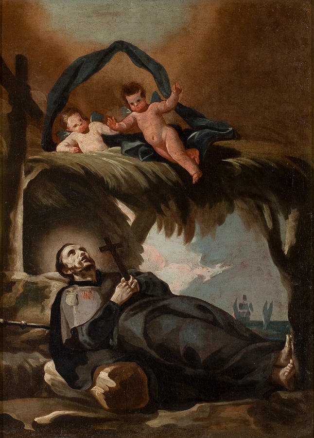The Death of Saint Francis Xavier Painting by Vincent Monozlay