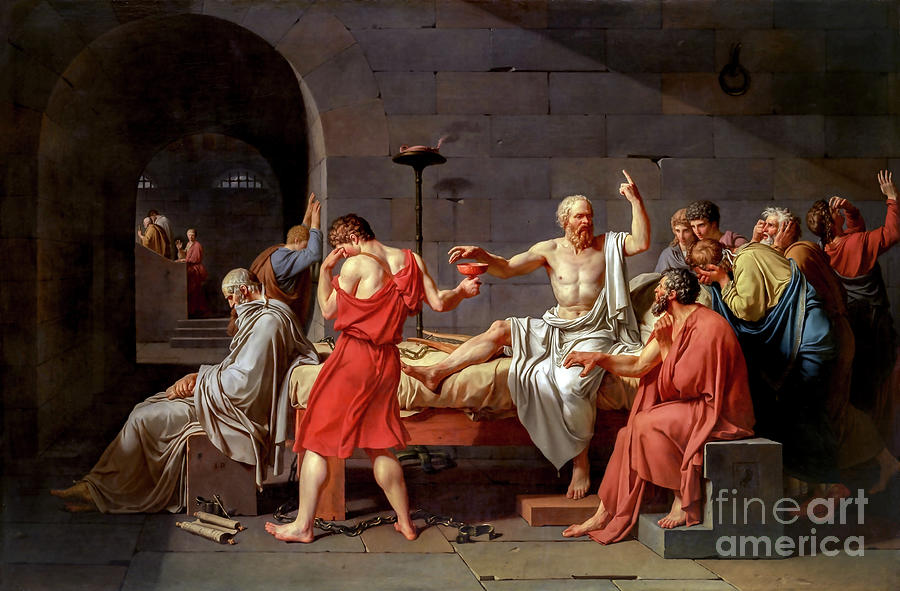 The Death of Socrates by Jacques Louis David Photograph by Carlos Diaz
