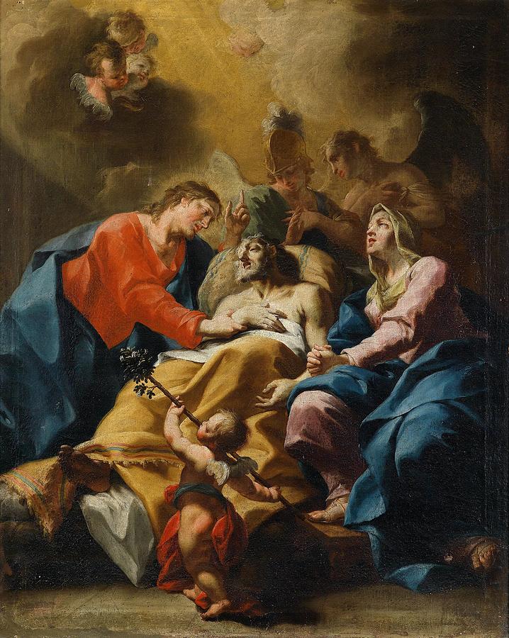 The death of St. Joseph Der Tod des heiligen Joseph Painting by ...