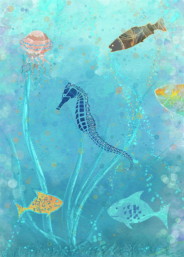 The Deep Blue Sea Digital Art by Irene Moriarty