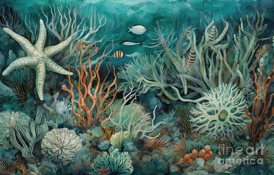 The Deep Blue Sea XV Painting by Mindy Sommers