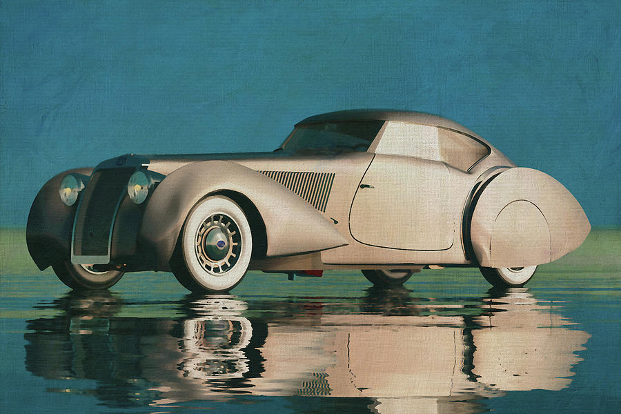 The Delage D8 120 Aerosport From 1938 is a Classic Car Digital Art by Jan Keteleer