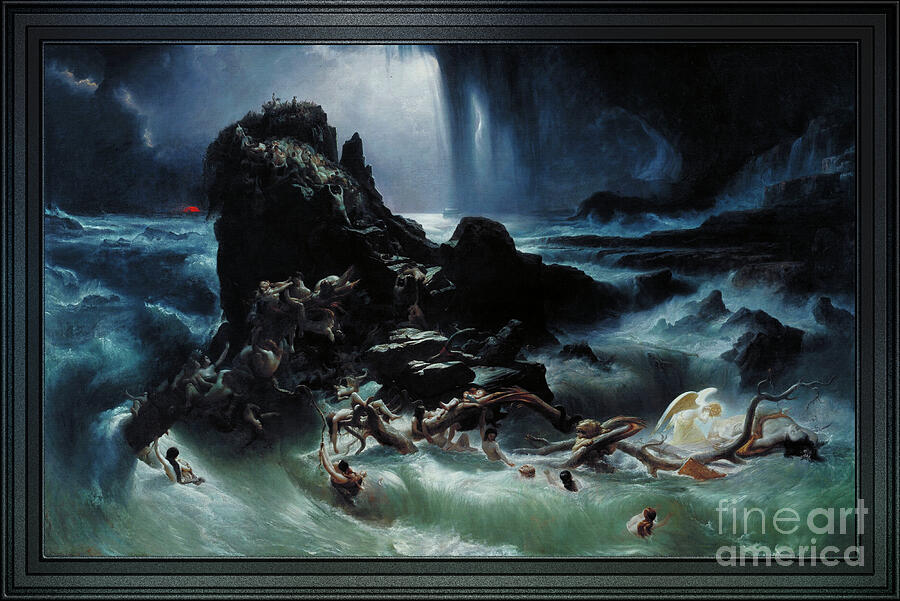 Francis Danby Painting - The Deluge by Francis Danby by Rolando Burbon