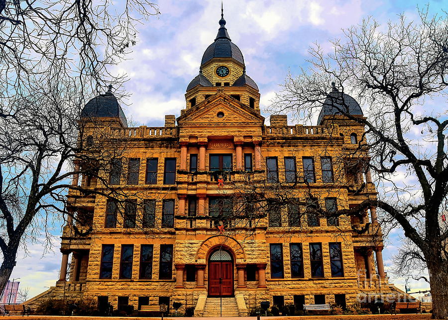 The Denton County Courthouse Photograph by Diana Mary Sharpton
