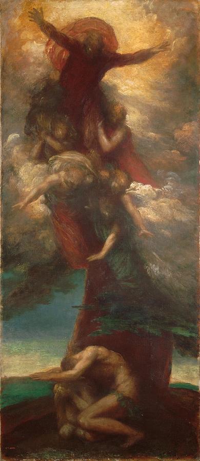 The Denunciation of Adam and Eve Drawing by George Frederic Watts ...