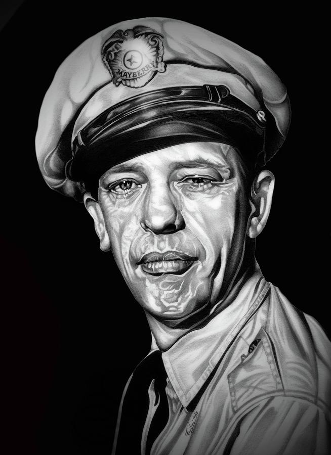 The Deputy - BB - BW Edition Drawing by Fred Larucci