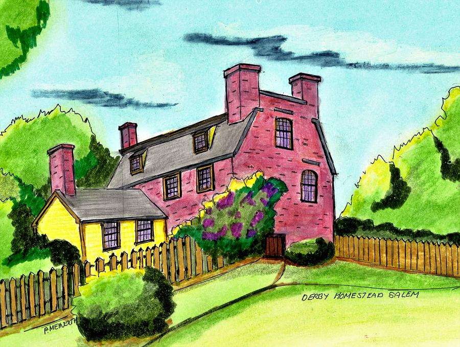 The Derby House Salem Drawing by Paul Meinerth