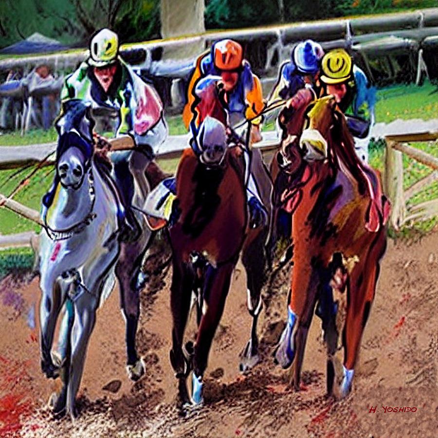 The Derby Stretch Digital Art by Hiroshi Yoshido - Fine Art America