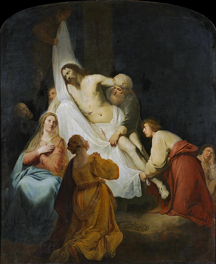 The descent from the cross Painting by Pieter de Grebber