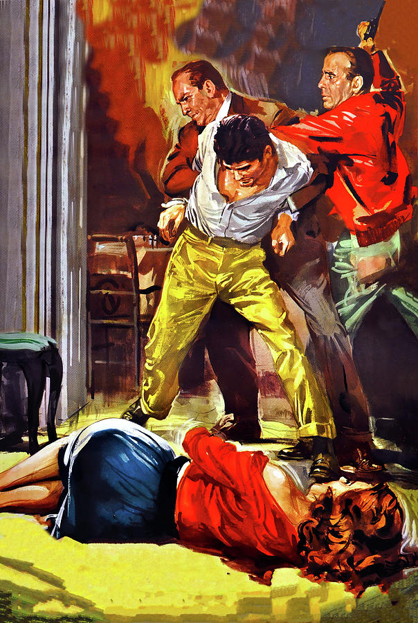 Vintage Painting - The Desperate Hours, 1955, movie poster painting by Movie World Posters